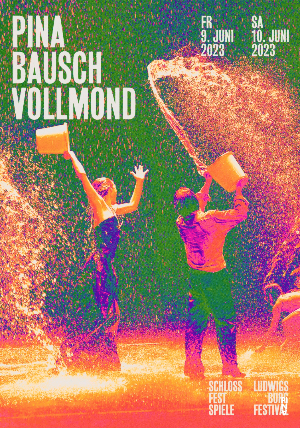 Evening leaflet for “Vollmond (Full Moon)” by Pina Bausch with Tanztheater Wuppertal in in Ludwigsburg, 06/09/2023 – 06/10/2023