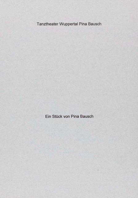 Evening leaflet for “Wiesenland” by Pina Bausch with Tanztheater Wuppertal in in Wuppertal, May 5, 2000
