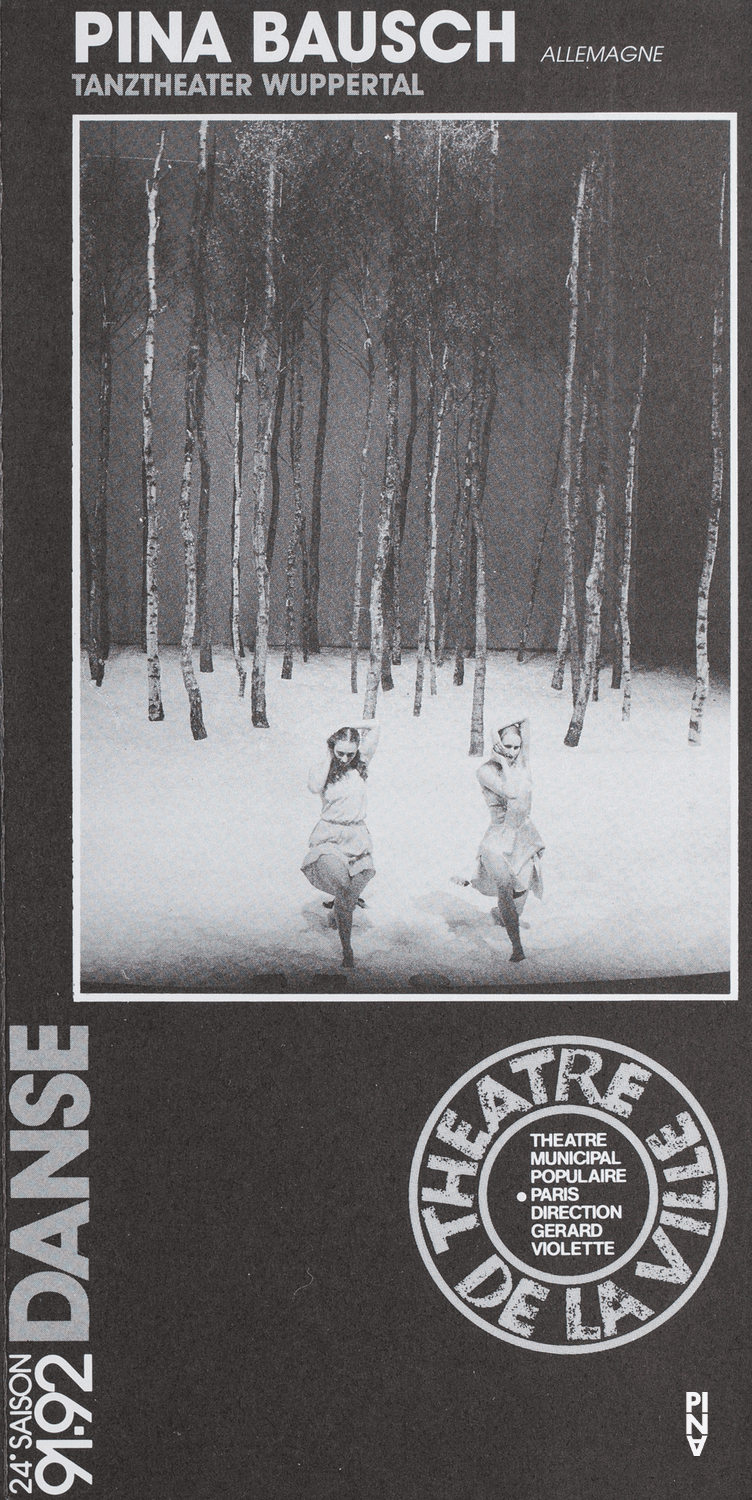 Booklet for “Tanzabend II” by Pina Bausch with Tanztheater Wuppertal in in Paris, 06/23/1992 – 07/04/1992