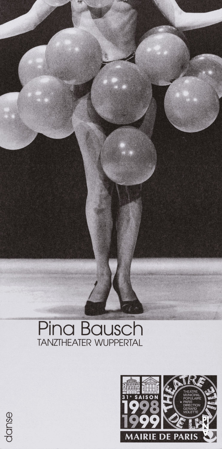 Programmheft zu „Masurca Fogo“ von Pina Bausch mit Tanztheater Wuppertal in Paris, 24.04.1999–05.05.1999