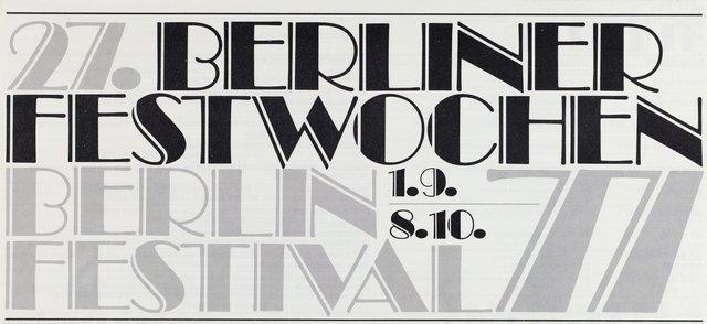 Foldable leaflet for “The Seven Deadly Sins”, “The Rite of Spring” and “Bluebeard. While Listening to a Tape Recording of Béla Bartók's Opera "Duke Bluebeard's Castle"” by Pina Bausch with Tanztheater Wuppertal in in Berlin, 09/11/1977 – 09/13/1977