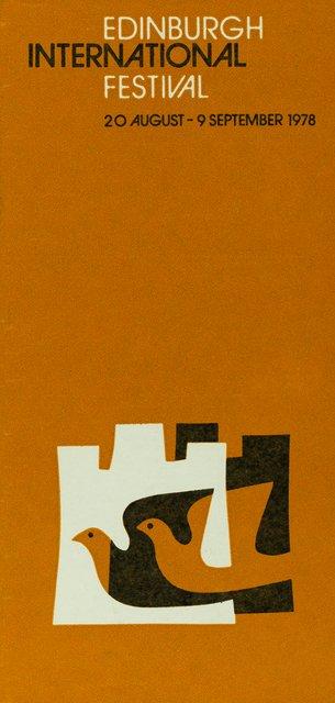 Programme de la saison pour « Der zweite Frühling », « Le Sacre du printemps » et « Wind von West » de Pina Bausch avec Tanztheater Wuppertal à Édimbourg, 28 août 1978 – 30 août 1978