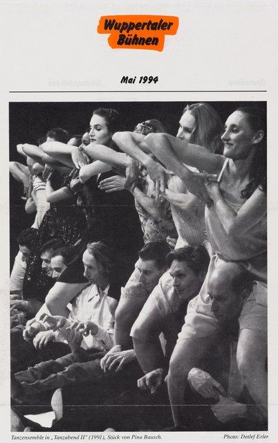 Short term programme for “Café Müller” and “The Rite of Spring” by Pina Bausch with Tanztheater Wuppertal in in Wuppertal, 05/28/1994 – 05/29/1994