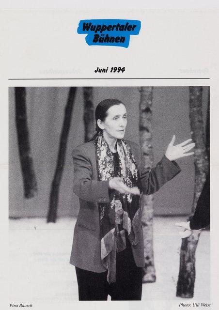 Spielplan zu „Iphigenie auf Tauris“, „1980 – Ein Stück von Pina Bausch“, „Tanzabend II“ und weiteren von Pina Bausch mit Tanztheater Wuppertal in Wuppertal, 01.06.1994–23.06.1994