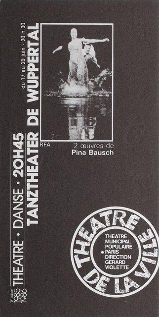 Programme pour « Les Sept Péchés capitaux » de Pina Bausch avec Tanztheater Wuppertal à Paris, 17 juin 1986